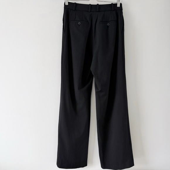 Babaton Agency Wool Blend Tailored Trouser Black High Rise Wide Leg Size 4 - Picture 12 of 16